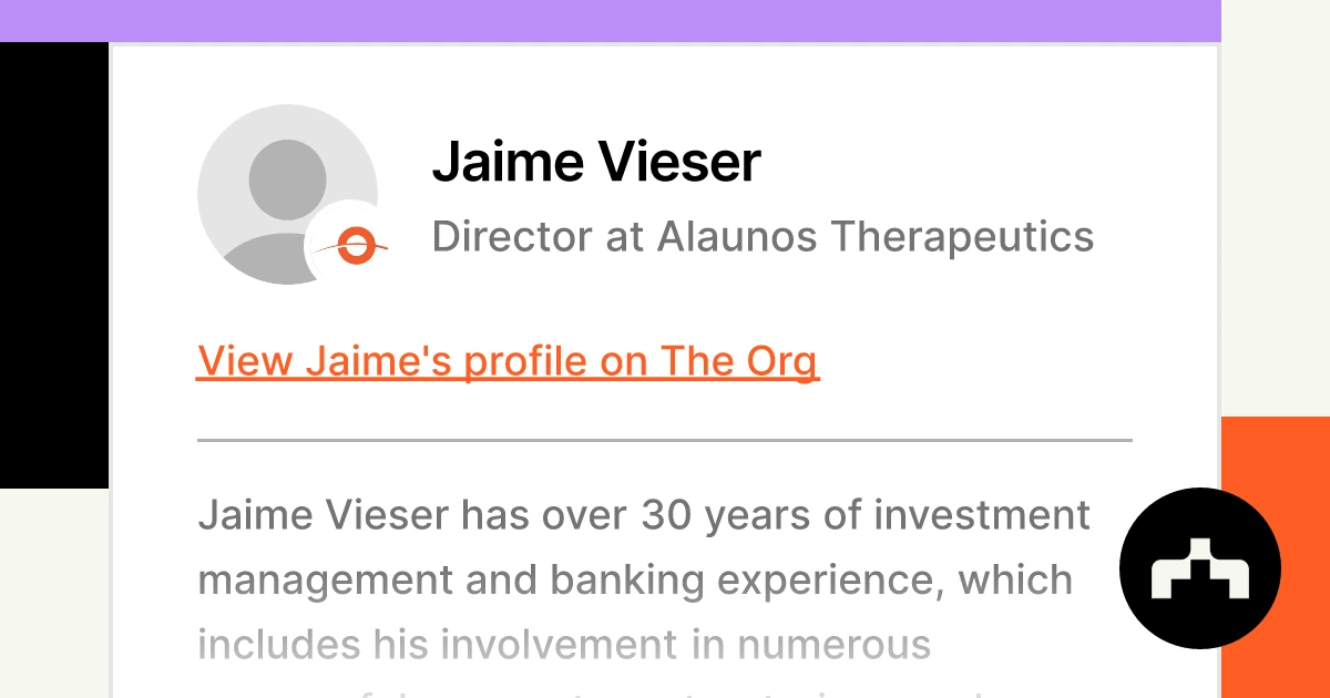 Photo of Jaime W. Vieser U.S. finance executive and investment management professional